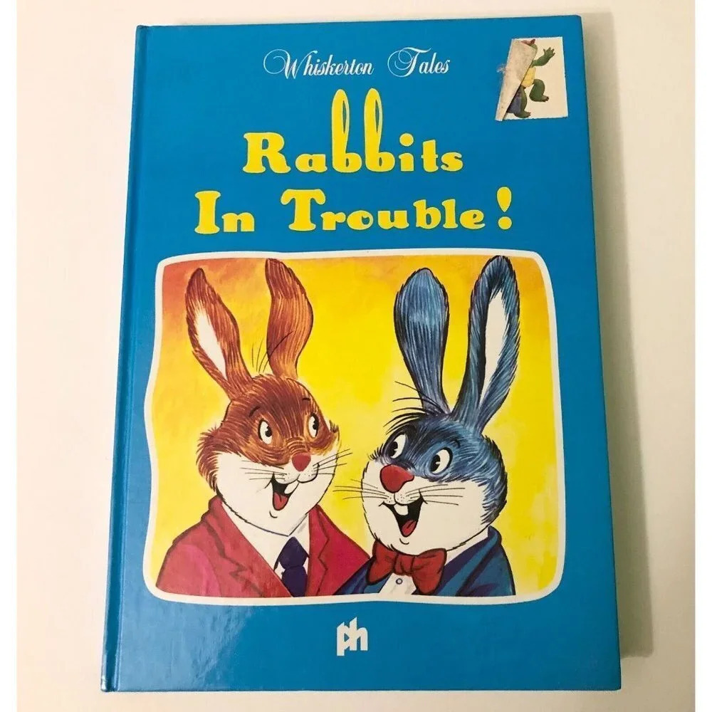 Vintage 1991 Rabbits in Trouble Whiskerton Tales Peter Haddock Limited Book